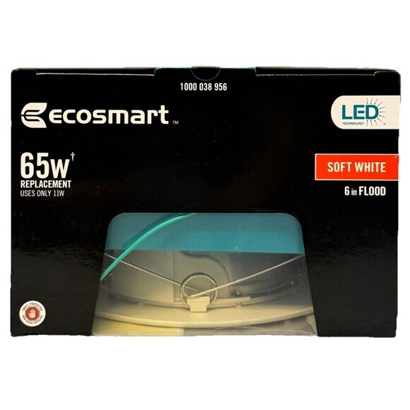Ecosmart 65w 6 Inch Replacement LED Soft White Flood Light 600 Lumen 120v‎ - Picture 4 of 5